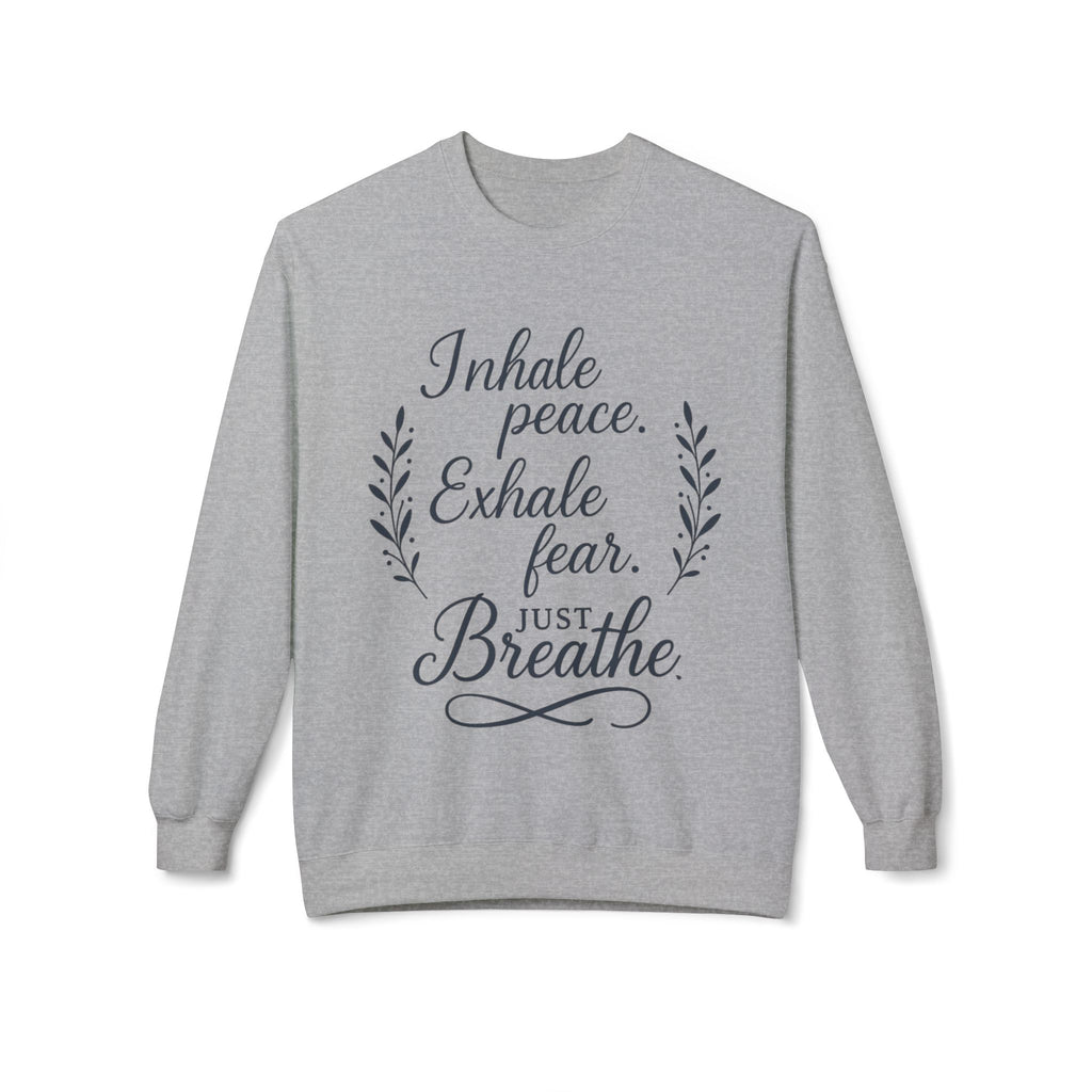 Mindfulness Crewneck Sweatshirt, Cozy Sweatshirt, Inspirational Apparel, Relaxation Gift, Gift for Yogis, Meditation Wear