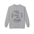 Mindfulness Crewneck Sweatshirt, Cozy Sweatshirt, Inspirational Apparel, Relaxation Gift, Gift for Yogis, Meditation Wear