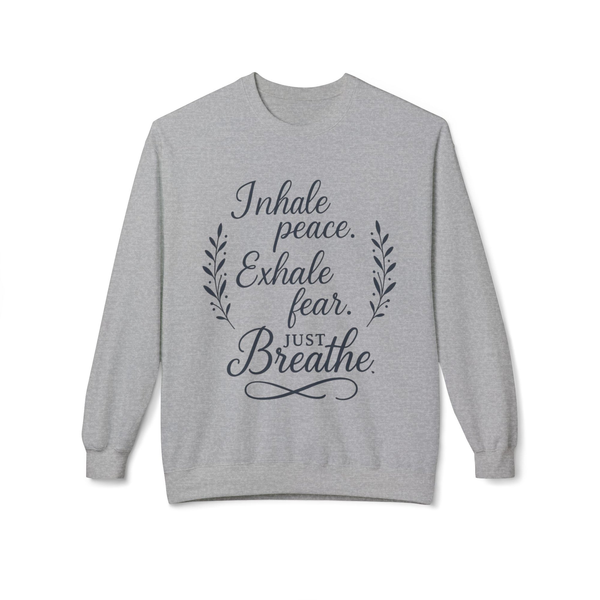 Mindfulness Crewneck Sweatshirt, Cozy Sweatshirt, Inspirational Apparel, Relaxation Gift, Gift for Yogis, Meditation Wear