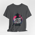 Victory Comes to Those Who Prepare Tee, Motivational T-Shirt, Unisex Graphic Tee, Inspirational Casual Wear, Gift for Gamers and Coaches