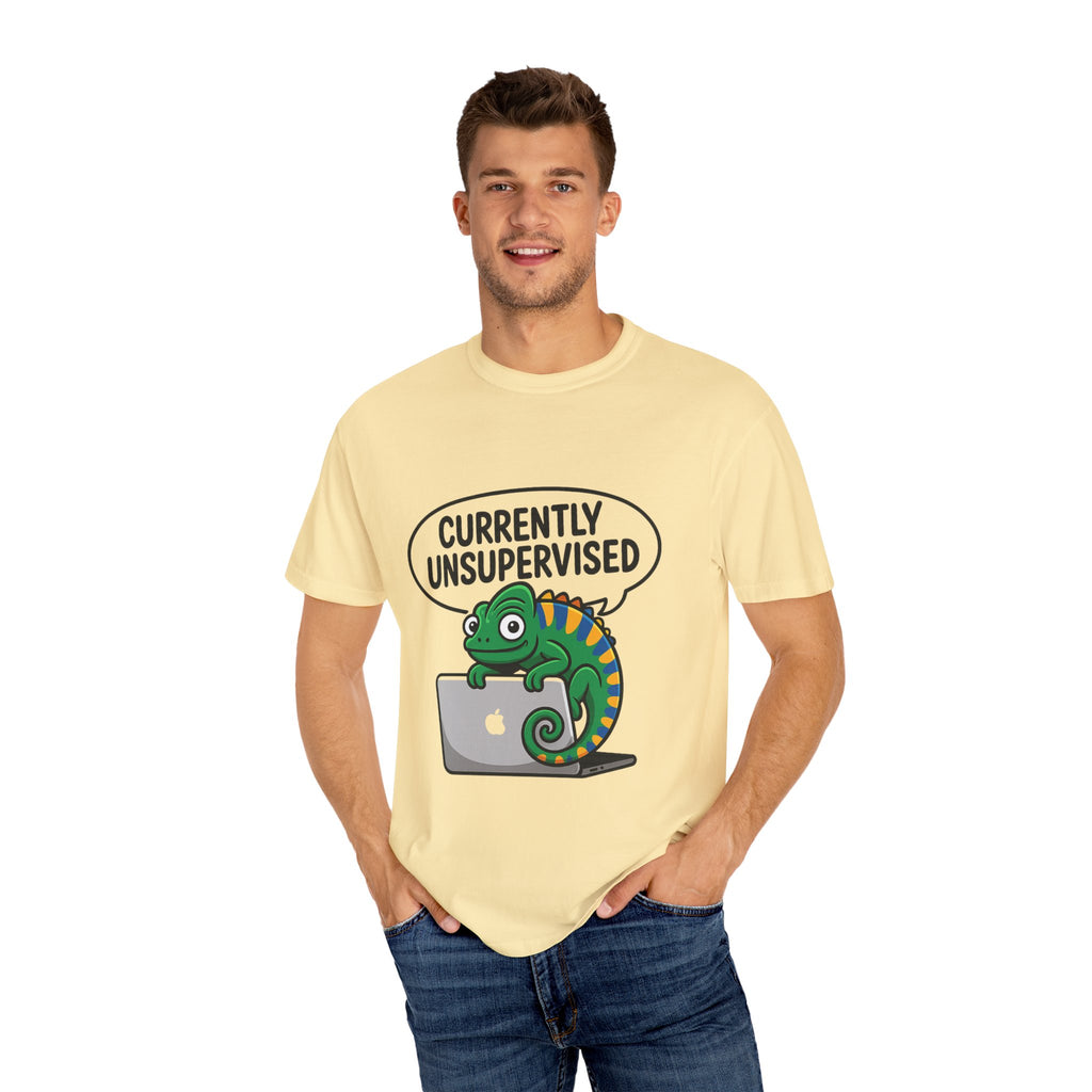 Whimsical Unisex T-Shirt, Currently Unsupervised Shirt, Fun Gift for Teens, Robot Graphic Tee, Casual Everyday Wear