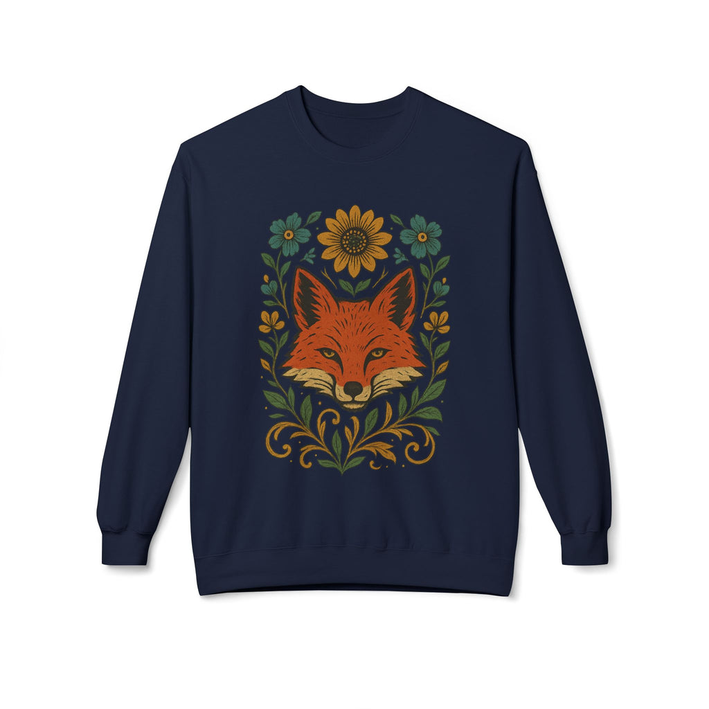 Cozy Fox Sweatshirt - Unisex Midweight Fleece Pullover, Perfect for Fall Layering, Nature Lovers Gift, Cute Animal Apparel, [...]