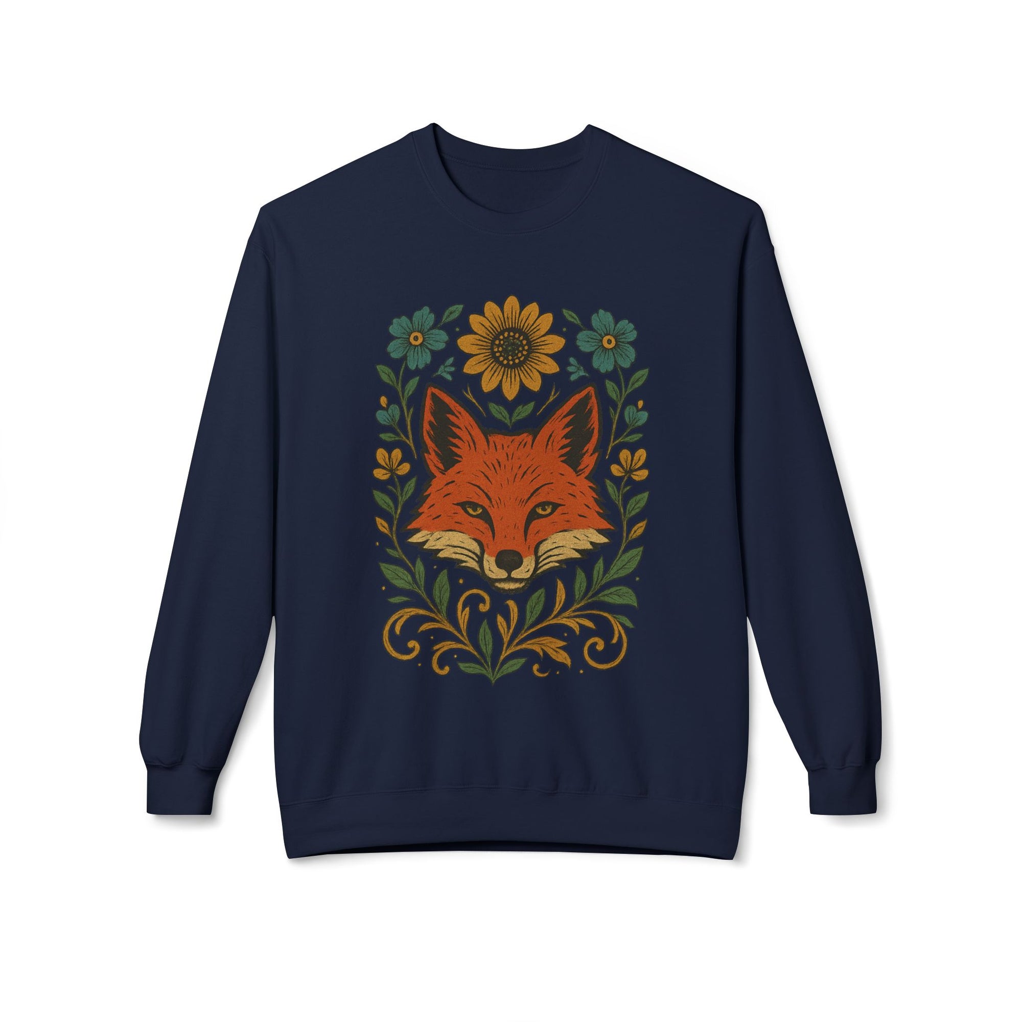 Cozy Fox Sweatshirt - Unisex Midweight Fleece Pullover, Perfect for Fall Layering, Nature Lovers Gift, Cute Animal Apparel, [...]