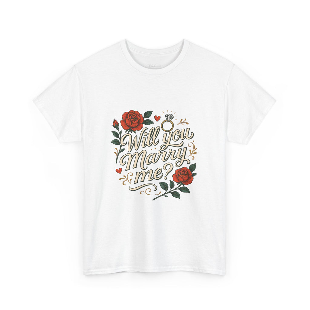 Romantic Proposal Tee | Unisex Heavy Cotton Tee | Cute Engagement Gift, Wedding Party Shirt, Love Shirt, Matching Couple T-Shirt, [...]