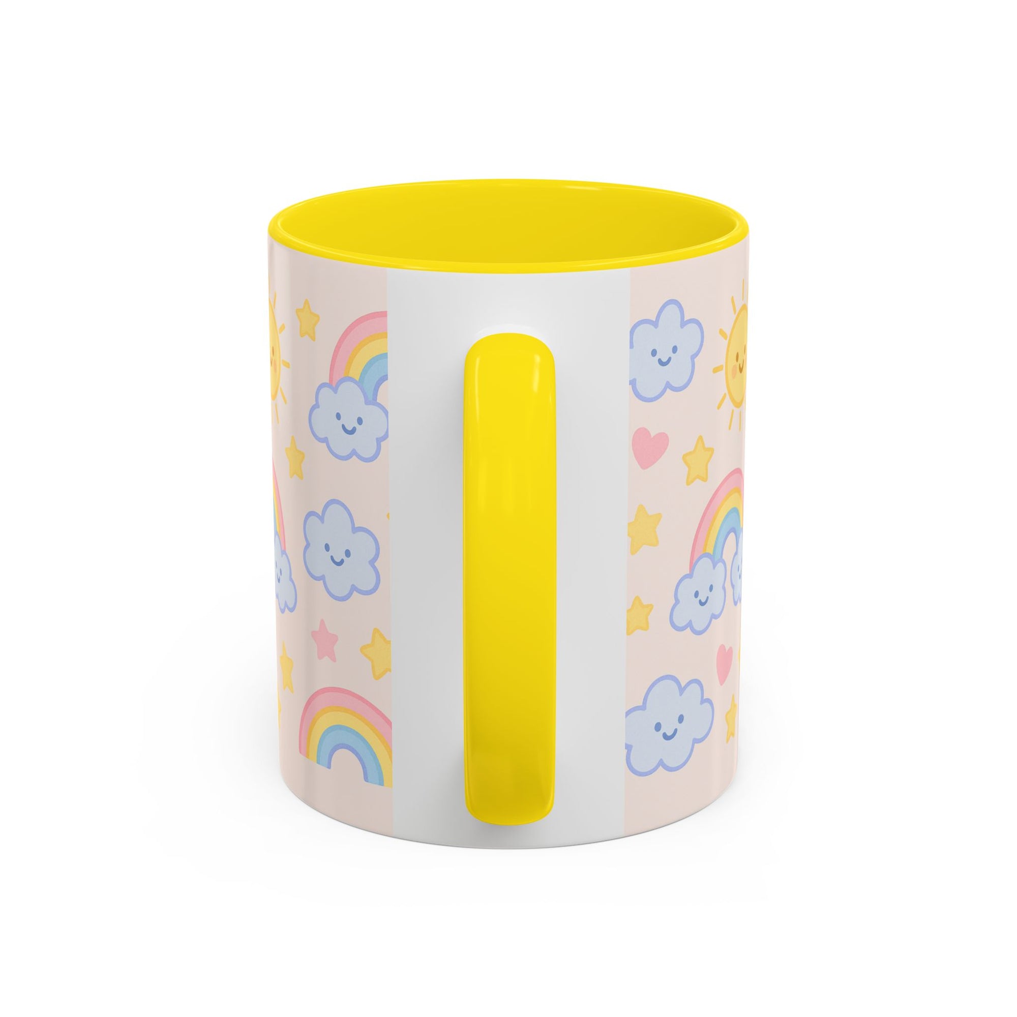 Whimsical Coffee Mug - Rainbow Sunshine Cloud Design, Cute Gift for Kids, Cheerful Home Decor, Perfect for Birthdays, Coffee Lover
