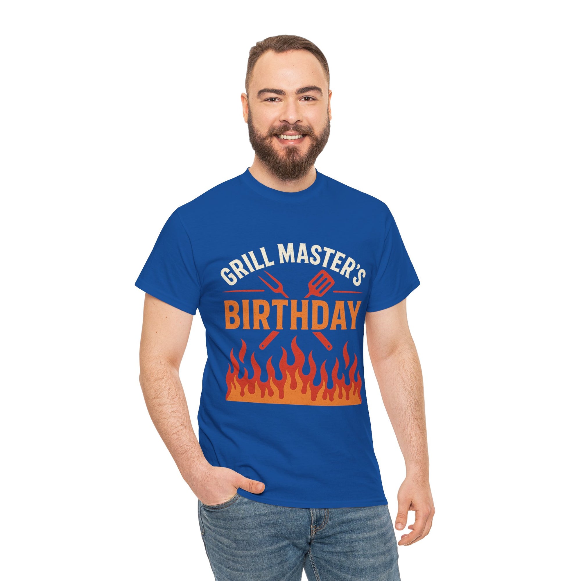 Grill Master's Birthday Tee, Funny BBQ T-Shirt, Gift for Men, Cooking Enthusiasts, Summer Party Apparel