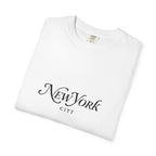 New York City Garment-Dyed Unisex T-Shirt, Trendy NYC Tee, Casual Summer Wear, Gift for Travelers, Urban Fashion