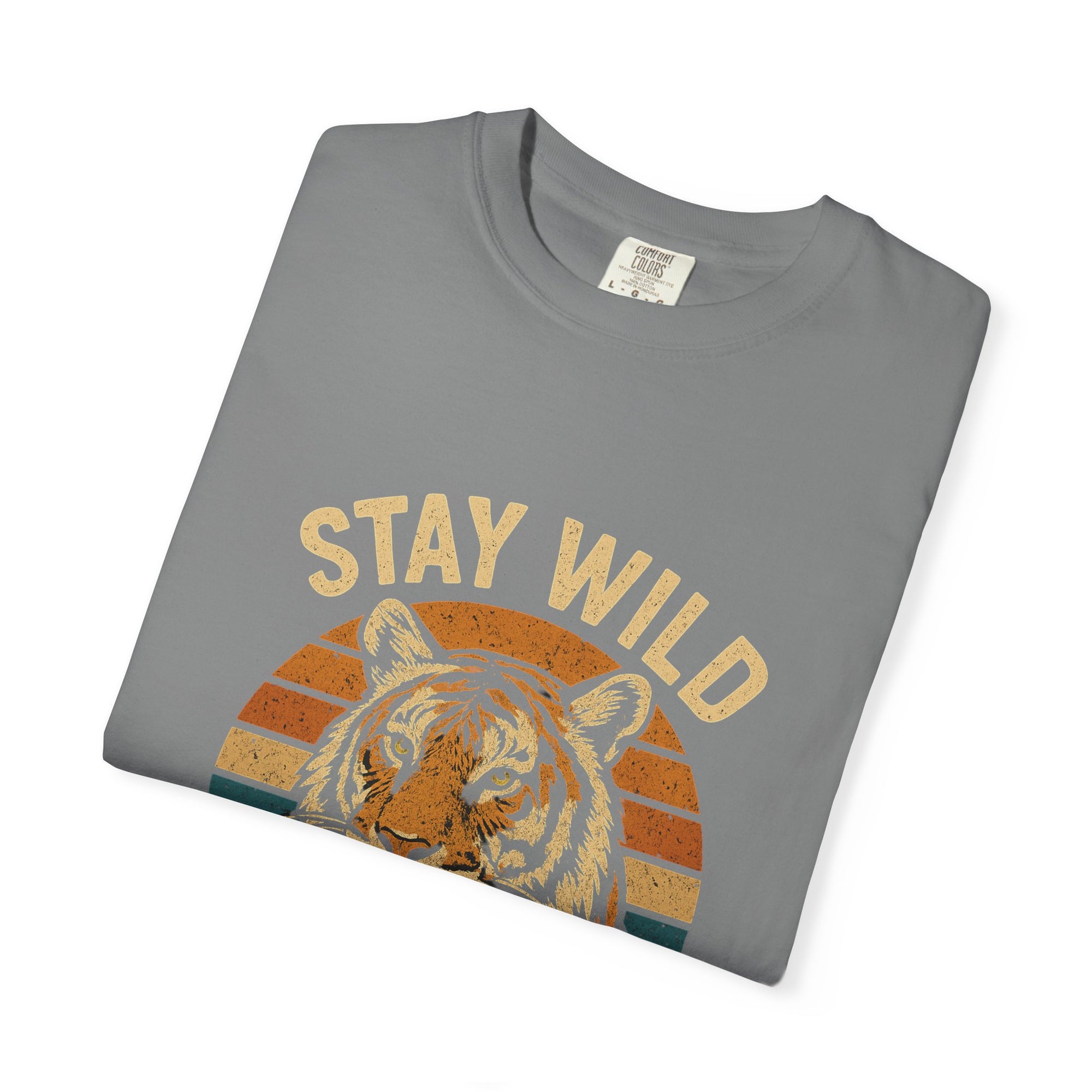 Stay Wild, Be Free Tiger T-Shirt, Unisex Graphic Tee, Nature Lover Gift, Casual Wear, Vintage Style, Eco-Friendly Fashion