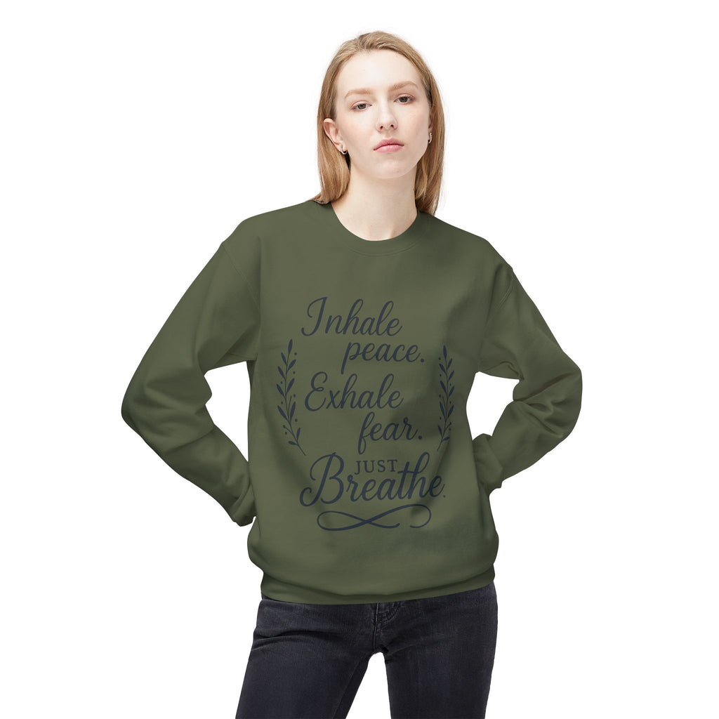Mindfulness Crewneck Sweatshirt, Cozy Sweatshirt, Inspirational Apparel, Relaxation Gift, Gift for Yogis, Meditation Wear