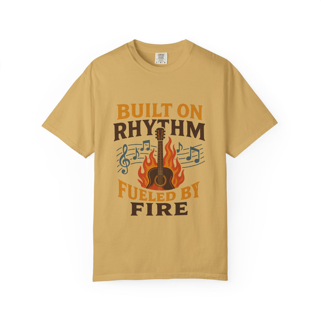 Rhythmic Fire T-Shirt, Music Lover Tee, Festival Apparel, Unisex Gift, Casual Wear, Band Merchandise