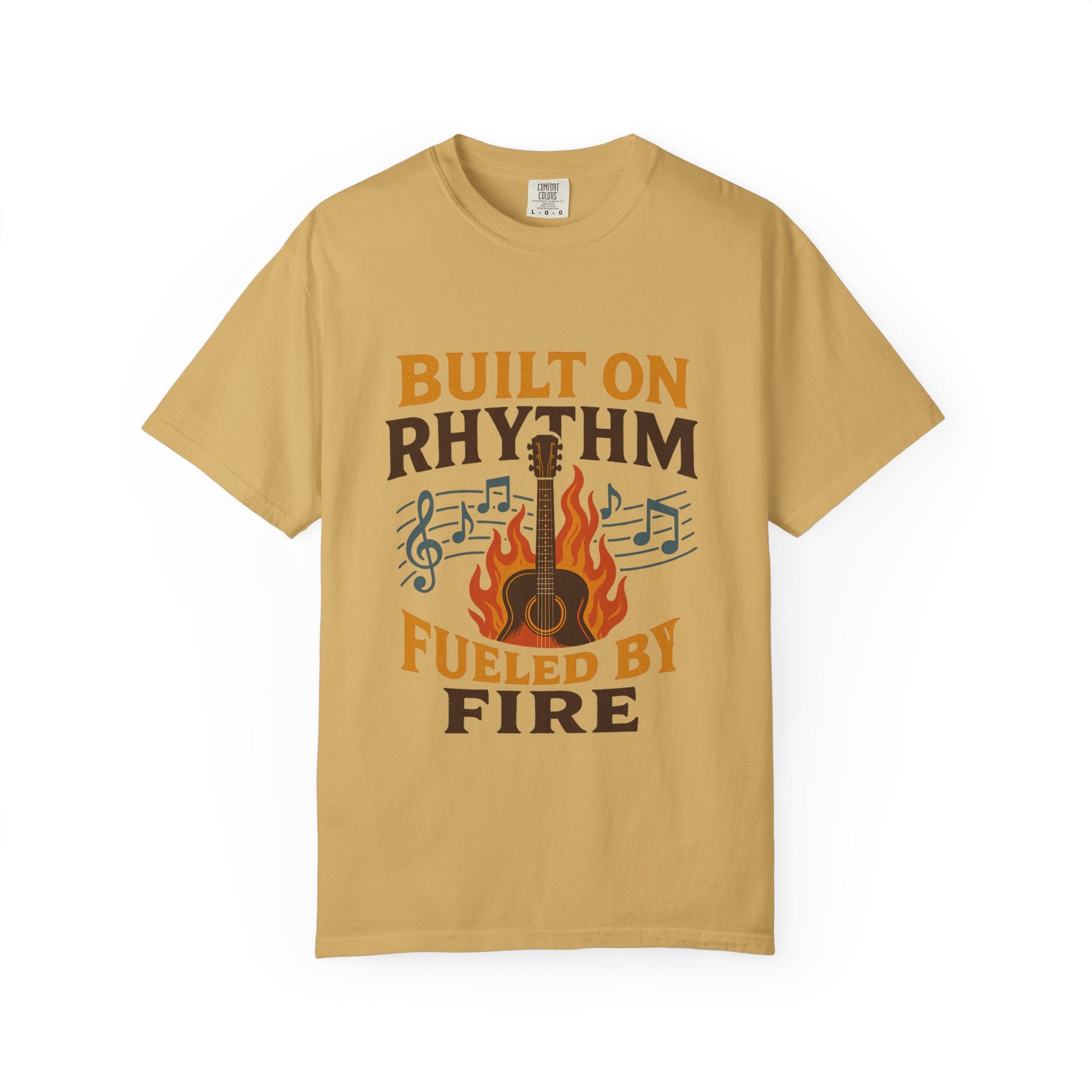 Rhythmic Fire T-Shirt, Music Lover Tee, Festival Apparel, Unisex Gift, Casual Wear, Band Merchandise