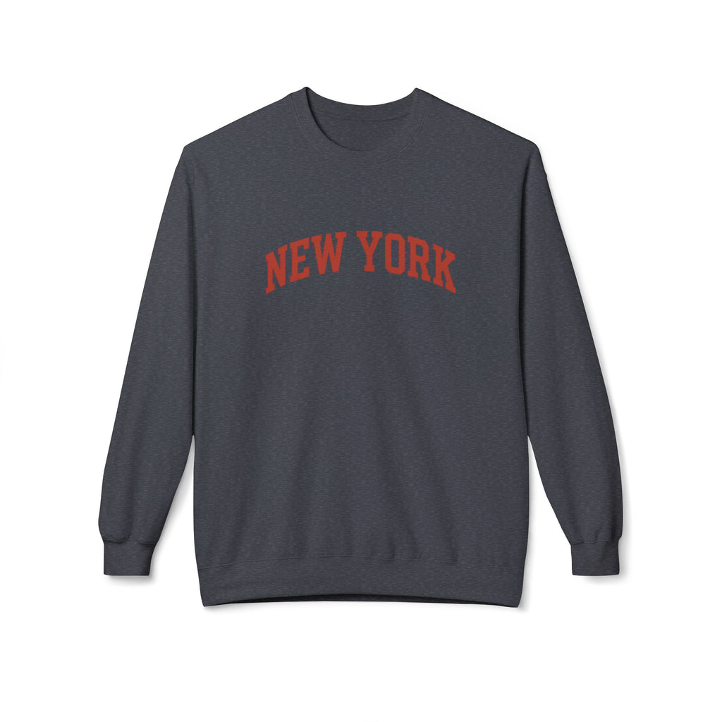 New York Love Unisex Crewneck Sweatshirt, Casual Fleece Sweatshirt, Cozy Streetwear, Gift for NYC Lovers, Fall Fashion, Comfortable Sweater
