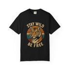 Stay Wild, Be Free Tiger T-Shirt, Unisex Graphic Tee, Nature Lover Gift, Casual Wear, Vintage Style, Eco-Friendly Fashion