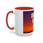 Inspiring Accent Coffee Mug - Dream, Dare, Do, Motivational Gift, Inspirational Drinkware, Sunset Design, Home Office Decor