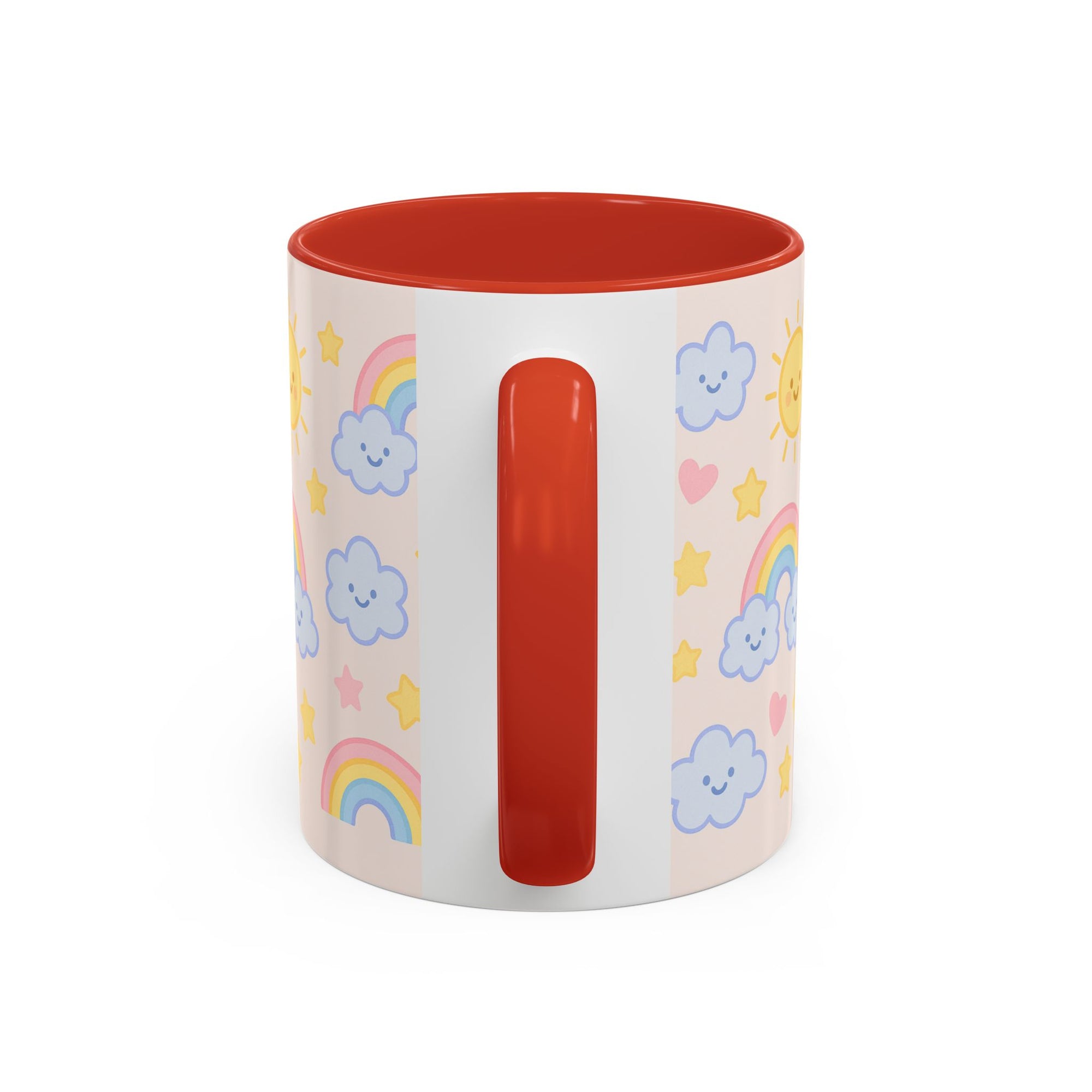 Whimsical Coffee Mug - Rainbow Sunshine Cloud Design, Cute Gift for Kids, Cheerful Home Decor, Perfect for Birthdays, Coffee Lover