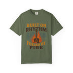Rhythmic Fire T-Shirt, Music Lover Tee, Festival Apparel, Unisex Gift, Casual Wear, Band Merchandise
