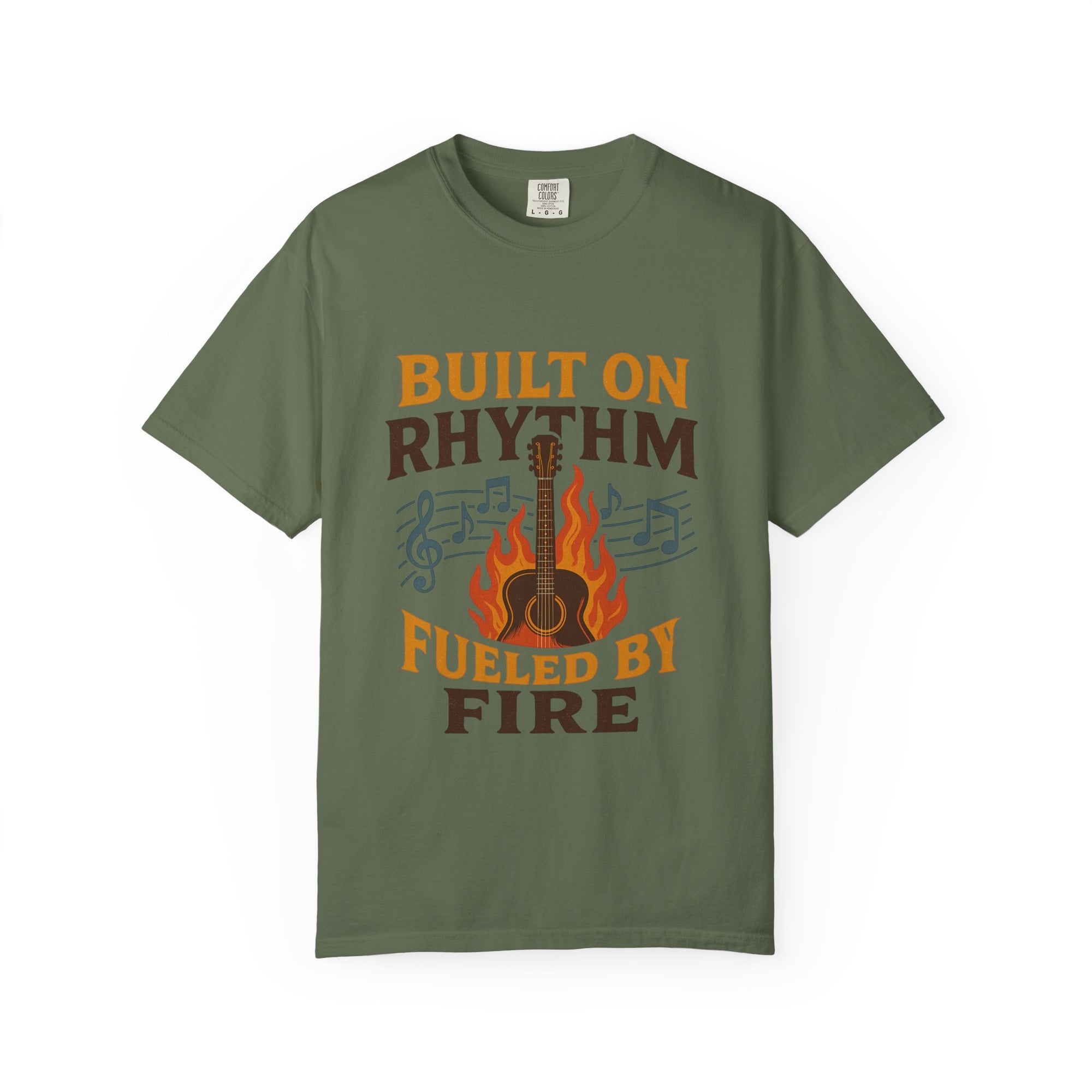 Rhythmic Fire T-Shirt, Music Lover Tee, Festival Apparel, Unisex Gift, Casual Wear, Band Merchandise