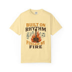 Rhythmic Fire T-Shirt, Music Lover Tee, Festival Apparel, Unisex Gift, Casual Wear, Band Merchandise