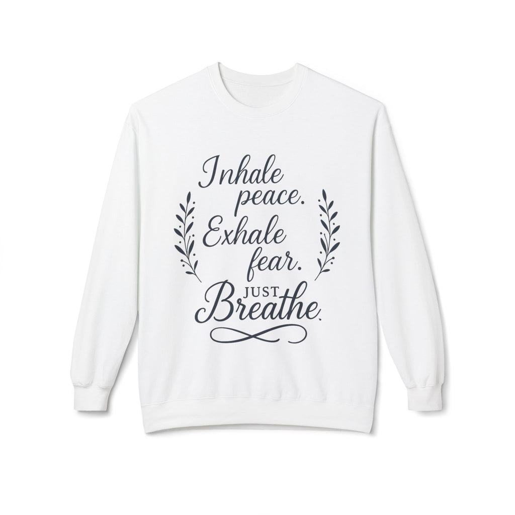 Mindfulness Crewneck Sweatshirt, Cozy Sweatshirt, Inspirational Apparel, Relaxation Gift, Gift for Yogis, Meditation Wear