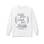 Mindfulness Crewneck Sweatshirt, Cozy Sweatshirt, Inspirational Apparel, Relaxation Gift, Gift for Yogis, Meditation Wear