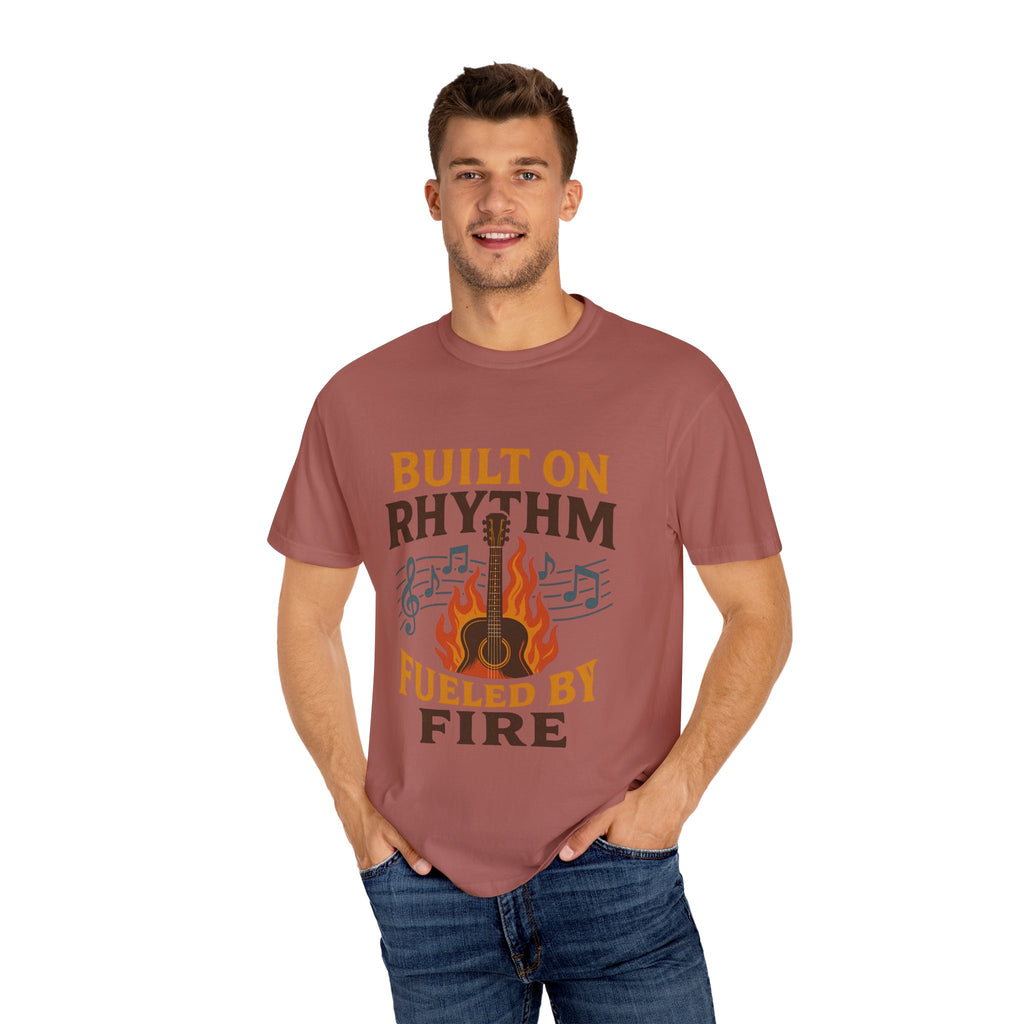 Rhythmic Fire T-Shirt, Music Lover Tee, Festival Apparel, Unisex Gift, Casual Wear, Band Merchandise