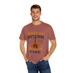 Rhythmic Fire T-Shirt, Music Lover Tee, Festival Apparel, Unisex Gift, Casual Wear, Band Merchandise