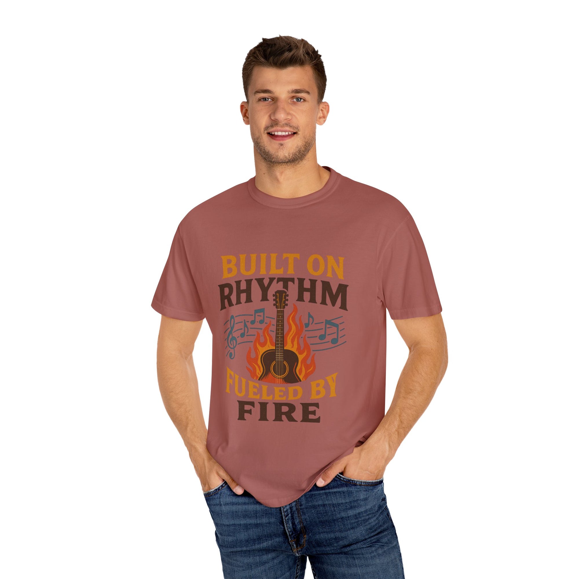 Rhythmic Fire T-Shirt, Music Lover Tee, Festival Apparel, Unisex Gift, Casual Wear, Band Merchandise