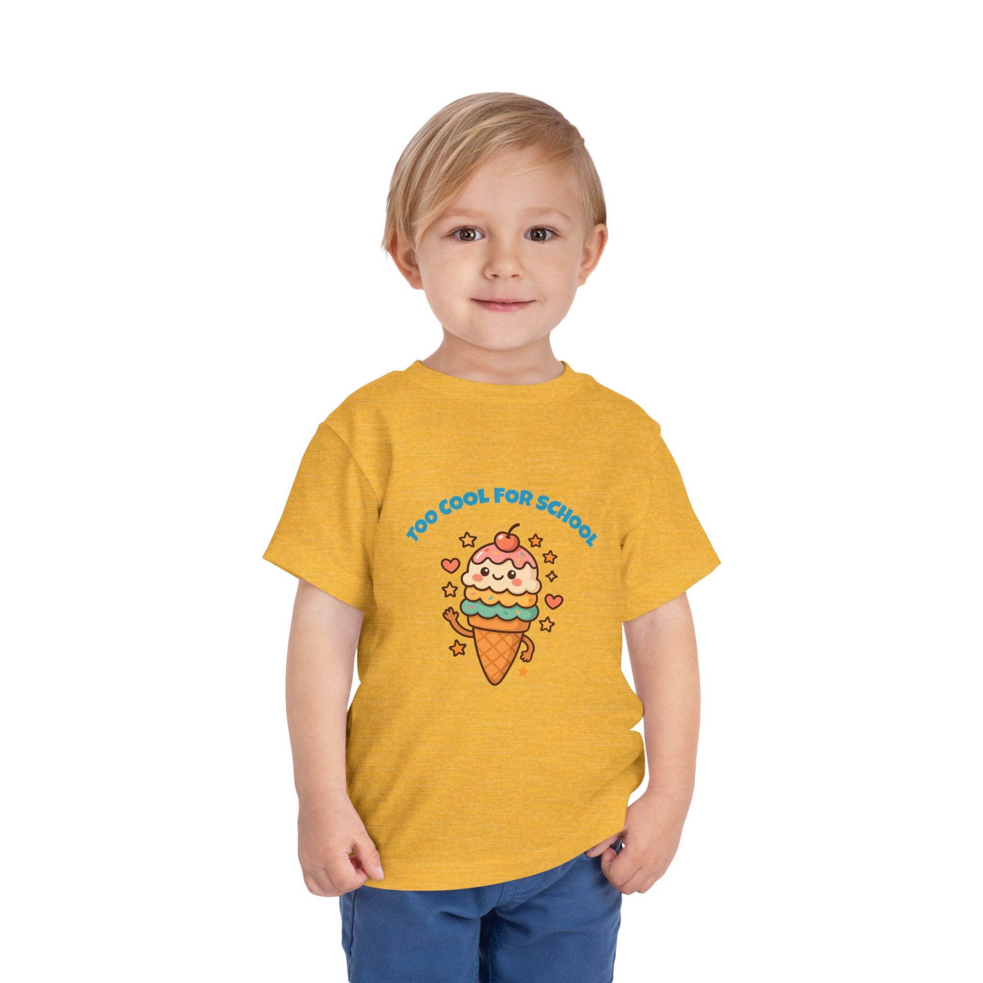 Cute Ice Cream Toddler Tee, Kids Summer Shirt, Birthday Gift, Playdate Outfit, Fun Cartoon T-Shirt, Sweet Toddler Clothing