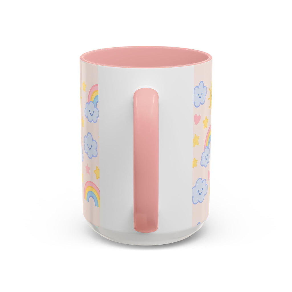 Whimsical Coffee Mug - Rainbow Sunshine Cloud Design, Cute Gift for Kids, Cheerful Home Decor, Perfect for Birthdays, Coffee Lover
