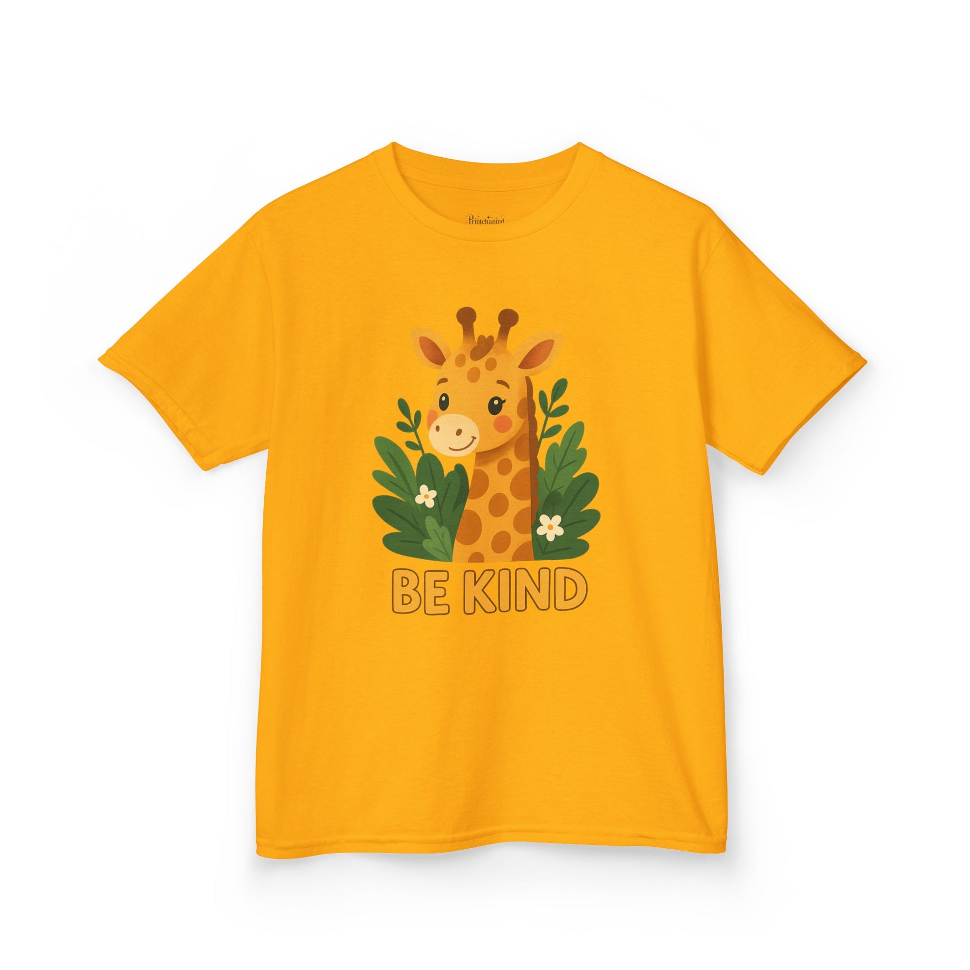 Kids Giraffe Tee - Be Kind T-Shirt, Children's Graphic Tee, Eco-Friendly Cotton Tee, Gift for Kids, Toddler Birthday Shirt