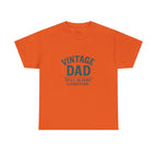 “Vintage Dad Still in Mint Condition – Funny Father’s Day Graphic Unisex Heavy Cotton T-Shirt, Retro Dad Gift Tee for Birthday, Father’s Day and other Holidays