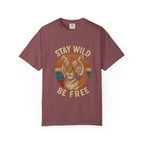 Stay Wild, Be Free Tiger T-Shirt, Unisex Graphic Tee, Nature Lover Gift, Casual Wear, Vintage Style, Eco-Friendly Fashion