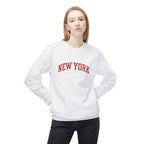 New York Love Unisex Crewneck Sweatshirt, Casual Fleece Sweatshirt, Cozy Streetwear, Gift for NYC Lovers, Fall Fashion, Comfortable Sweater