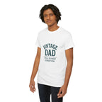 “Vintage Dad Still in Mint Condition – Funny Father’s Day Graphic Unisex Heavy Cotton T-Shirt, Retro Dad Gift Tee for Birthday, Father’s Day and other Holidays