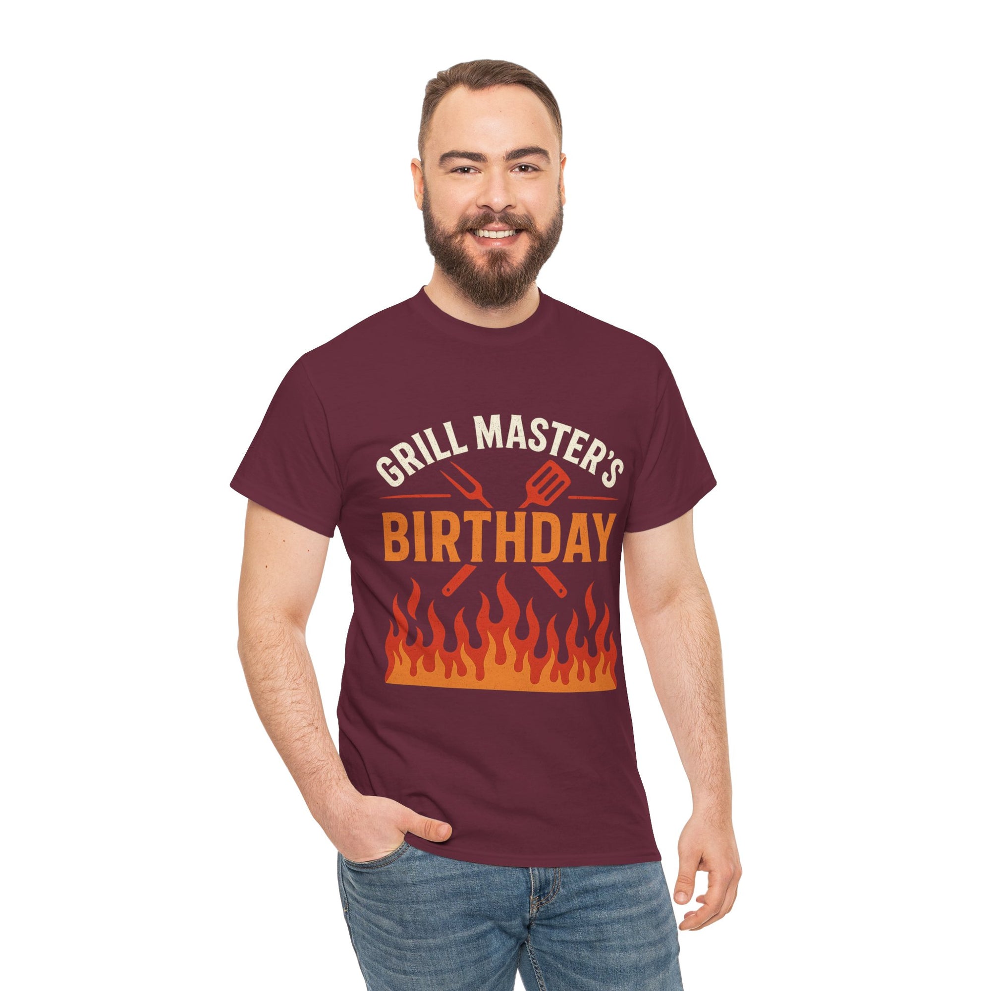Grill Master's Birthday Tee, Funny BBQ T-Shirt, Gift for Men, Cooking Enthusiasts, Summer Party Apparel