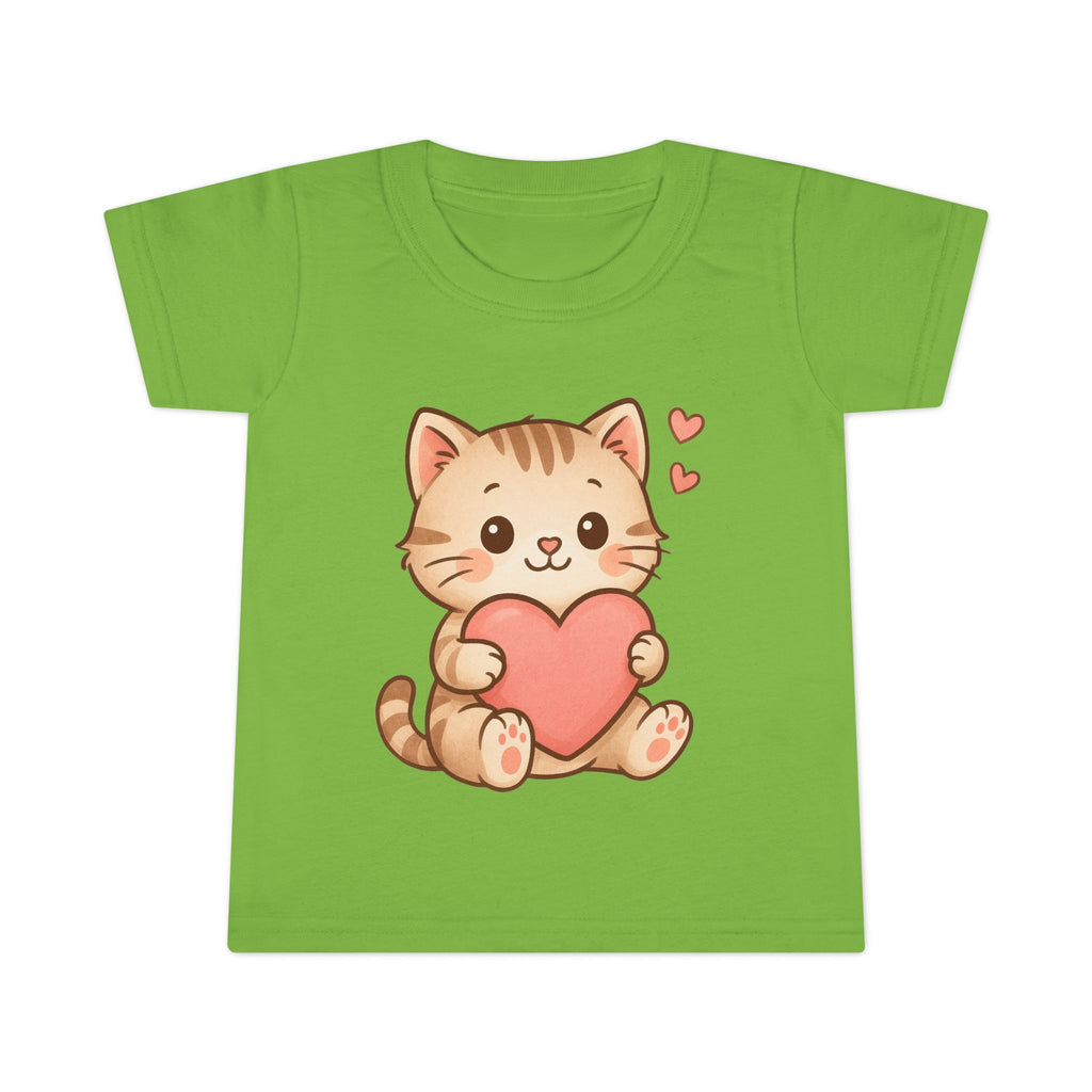 Cute Cat Love Toddler T-Shirt, Kids Cute Cat Tee, Baby Shower Gift, Toddler Birthday Gift, Pet Lover Shirt, Cute Animal Apparel