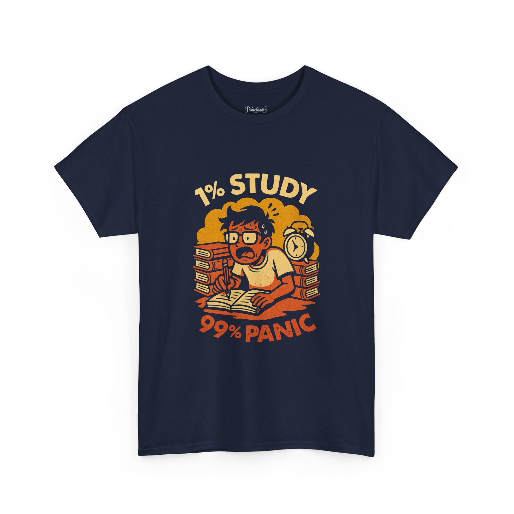 Study Panic Tee - Unisex Heavy Cotton Tee, Perfect for Students, Back to School, Stress Relief Gift, Study Humor Apparel, Exam Season [...]
