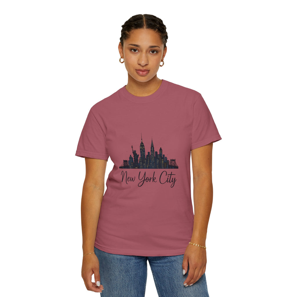 New York City Skyline Unisex T-Shirt, Casual City Tee, NYC Souvenir Shirt, Travel Gift, Urban Fashion Top