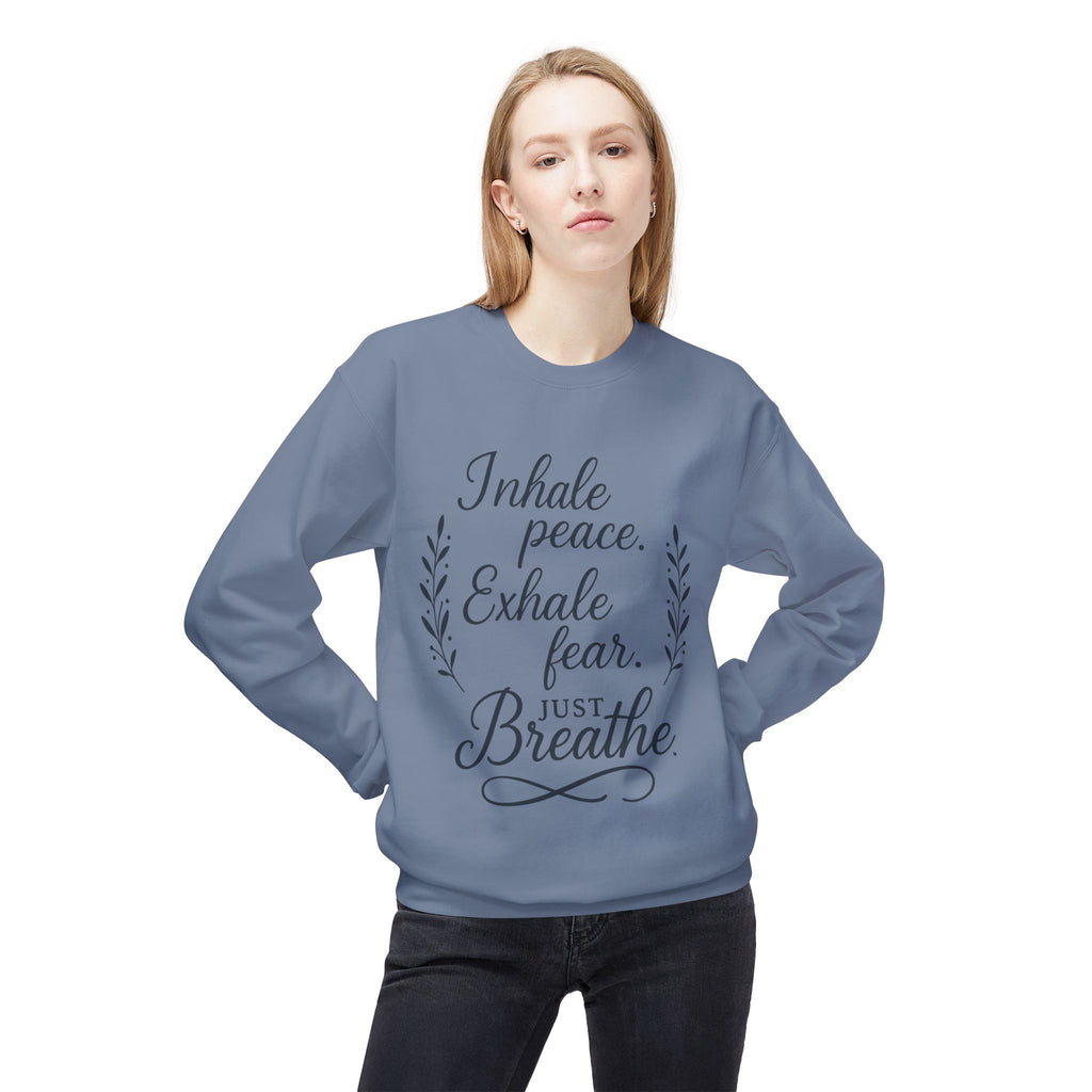 Mindfulness Crewneck Sweatshirt, Cozy Sweatshirt, Inspirational Apparel, Relaxation Gift, Gift for Yogis, Meditation Wear