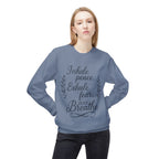 Mindfulness Crewneck Sweatshirt, Cozy Sweatshirt, Inspirational Apparel, Relaxation Gift, Gift for Yogis, Meditation Wear
