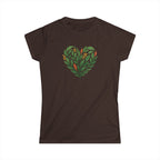 Women's Floral Heart Tee, Eco-Friendly T-Shirt, Gift for Nature Lovers, Casual Outfit, Perfect for Valentine's Day, Mother's Day