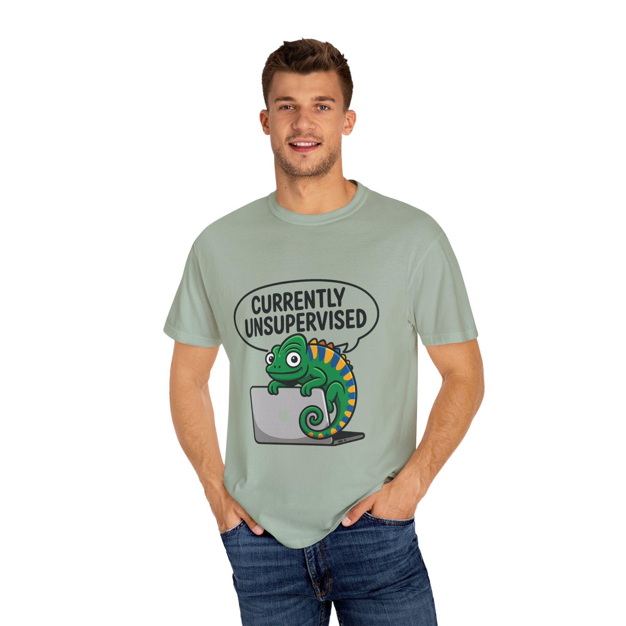 Whimsical Unisex T-Shirt, Currently Unsupervised Shirt, Fun Gift for Teens, Robot Graphic Tee, Casual Everyday Wear