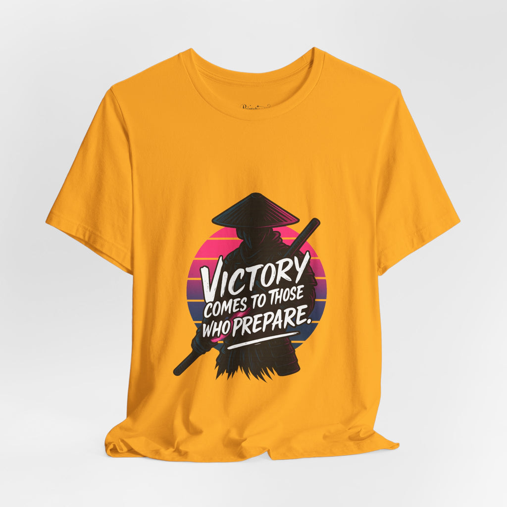 Victory Comes to Those Who Prepare Tee, Motivational T-Shirt, Unisex Graphic Tee, Inspirational Casual Wear, Gift for Gamers and Coaches