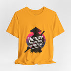 Victory Comes to Those Who Prepare Tee, Motivational T-Shirt, Unisex Graphic Tee, Inspirational Casual Wear, Gift for Gamers and Coaches
