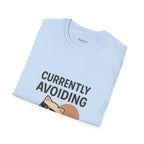 Currently Avoiding Responsibilities Funny Cat Graphic T-Shirt – Cute Lazy Kitty Tee for Pet Lovers, Humor Gift for Men and Women, Unisex Softstyle T-Shirt, Funny Tee, Gift for Cat Owners, Birthday Gift, Pet Humor Shirt