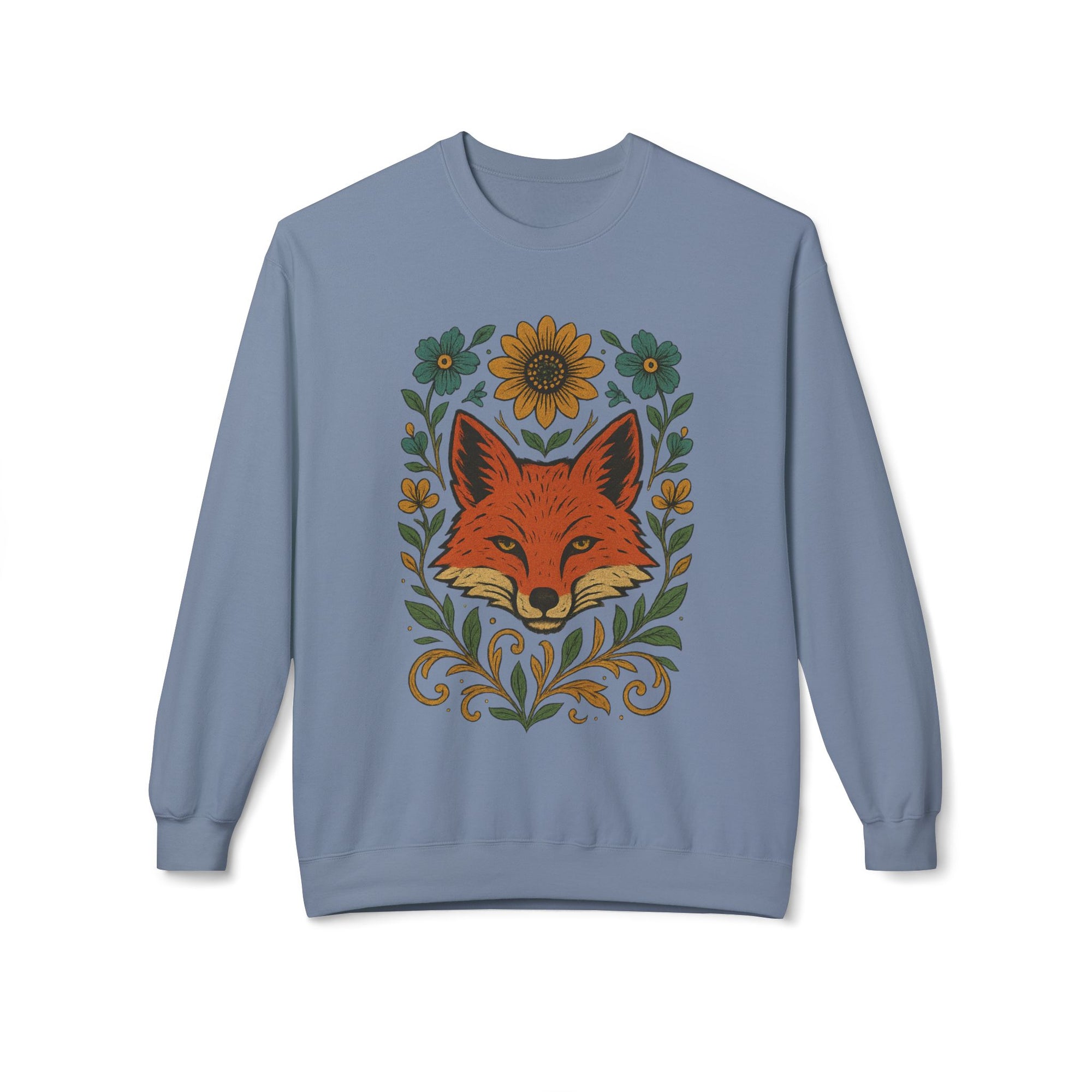 Cozy Fox Sweatshirt - Unisex Midweight Fleece Pullover, Perfect for Fall Layering, Nature Lovers Gift, Cute Animal Apparel, [...]