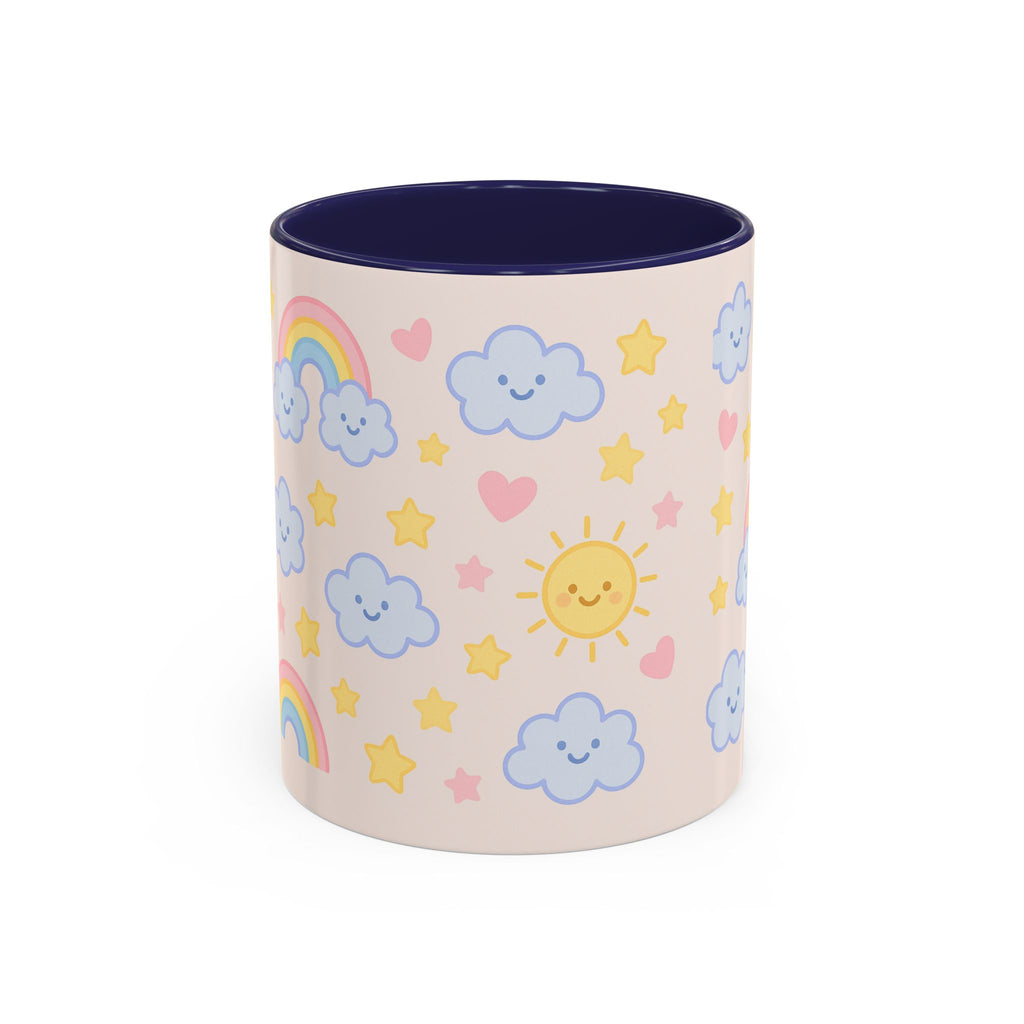 Whimsical Coffee Mug - Rainbow Sunshine Cloud Design, Cute Gift for Kids, Cheerful Home Decor, Perfect for Birthdays, Coffee Lover