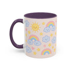 Whimsical Coffee Mug - Rainbow Sunshine Cloud Design, Cute Gift for Kids, Cheerful Home Decor, Perfect for Birthdays, Coffee Lover