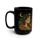 Celestial Woman Coffee Mug, Boho Twist for Coffee Lovers, Starry Night Gift, Mystical Tea Cup, Astrology Mug, Self-Care Sessions