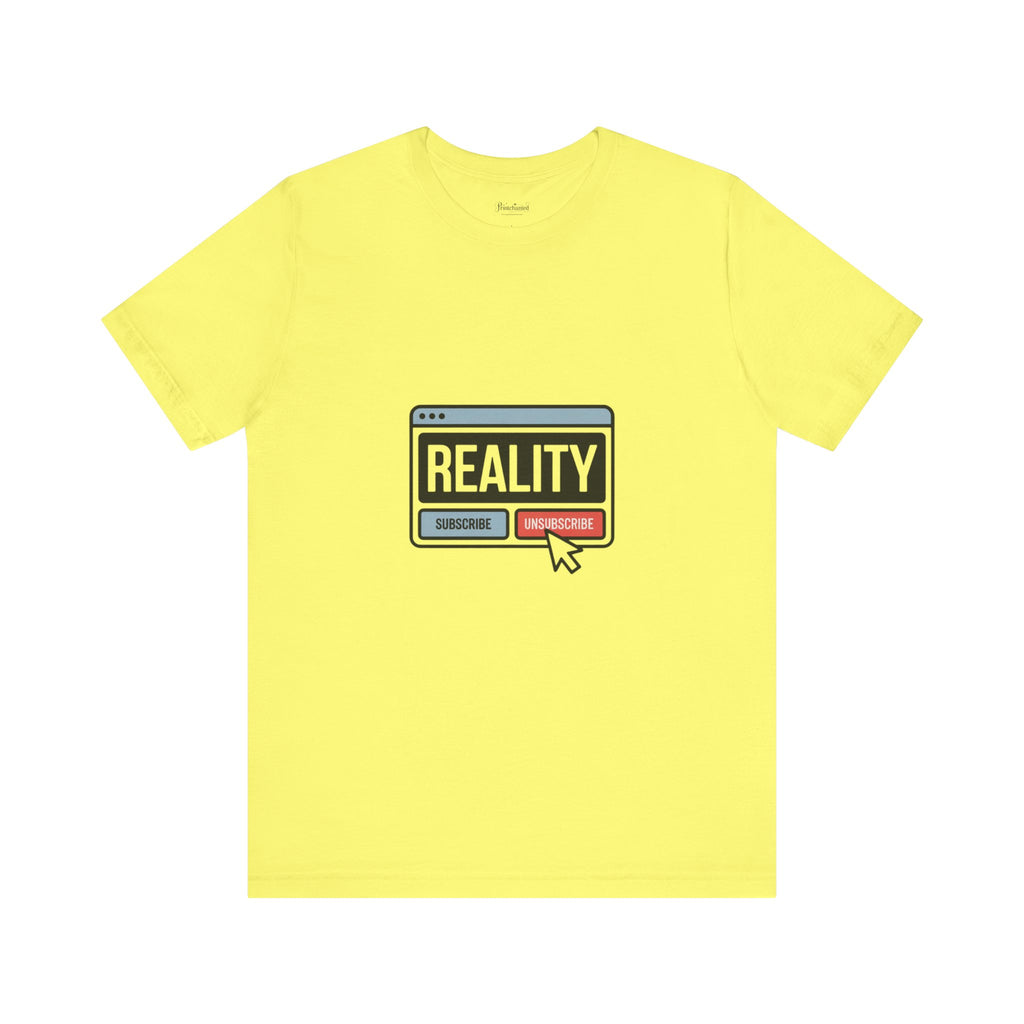 Reality Click Unisex Tee, Funny Graphic Shirt, Casual Wear, Geeky Apparel, Gift for Him/Her, Cool Tee for Everyday Style